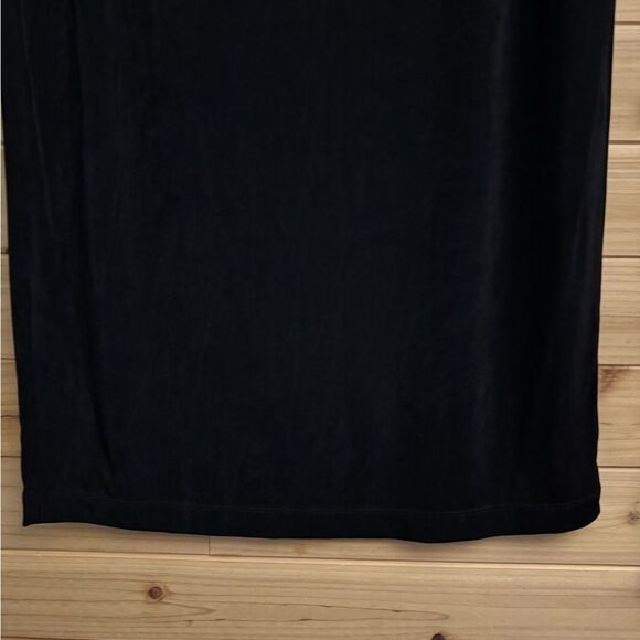 Chicos Travelers Size 2/Large Black Anti Wrinkle Elastic Waistband Skirt - Picture 3 of 9